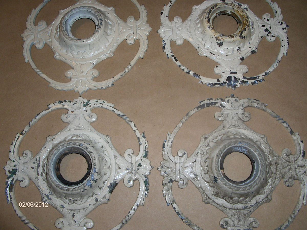 Vintage Light Fixture Ceiling Plates Medallions