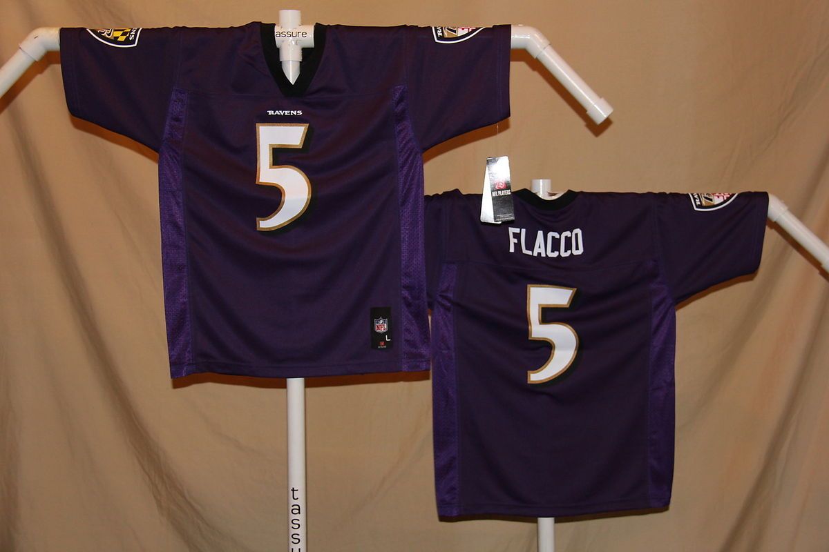 Joe Flacco BALTIMORE RAVENS Reebok JERSEY Youth Small NWT