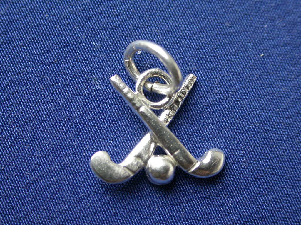  Field Hockey Charm Sterling Silver