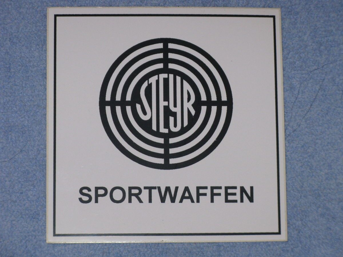 RARE Steyr Arms Firearms Sportwaffen 4 Sticker Decal Logo Sniper Gun