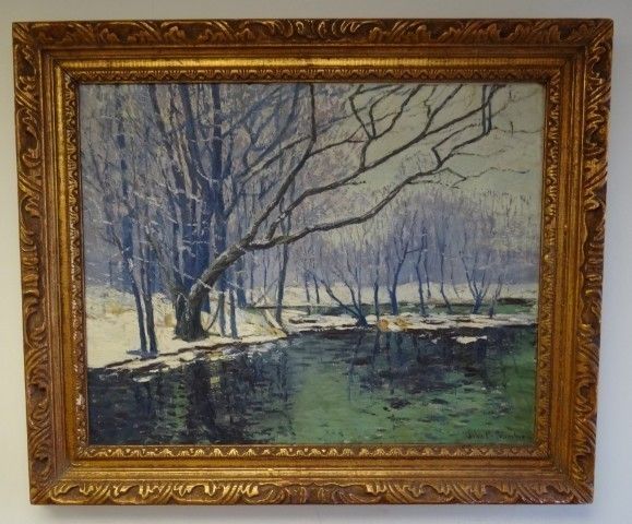 John F Folinsbee Important Amer OilWinter Stream New Hope PA Signed