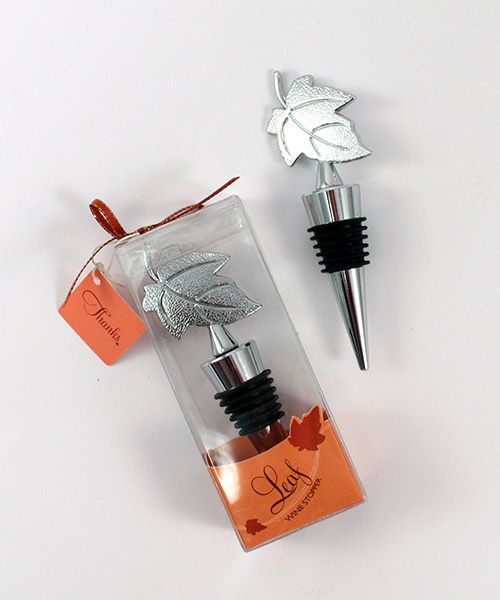  Wine Bottle Stopper Favor in Gift Packaging Fall Autumn Wedding Party