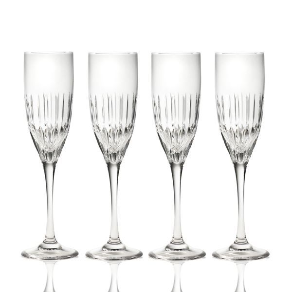 Mikasa Arctic Lights Modern Crystal Champagne Flutes 4