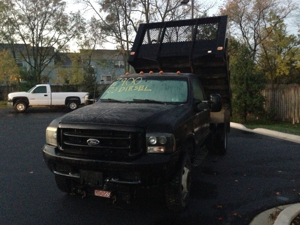 1999 Ford F 450 Dump with Snowex Vmaxx 8500