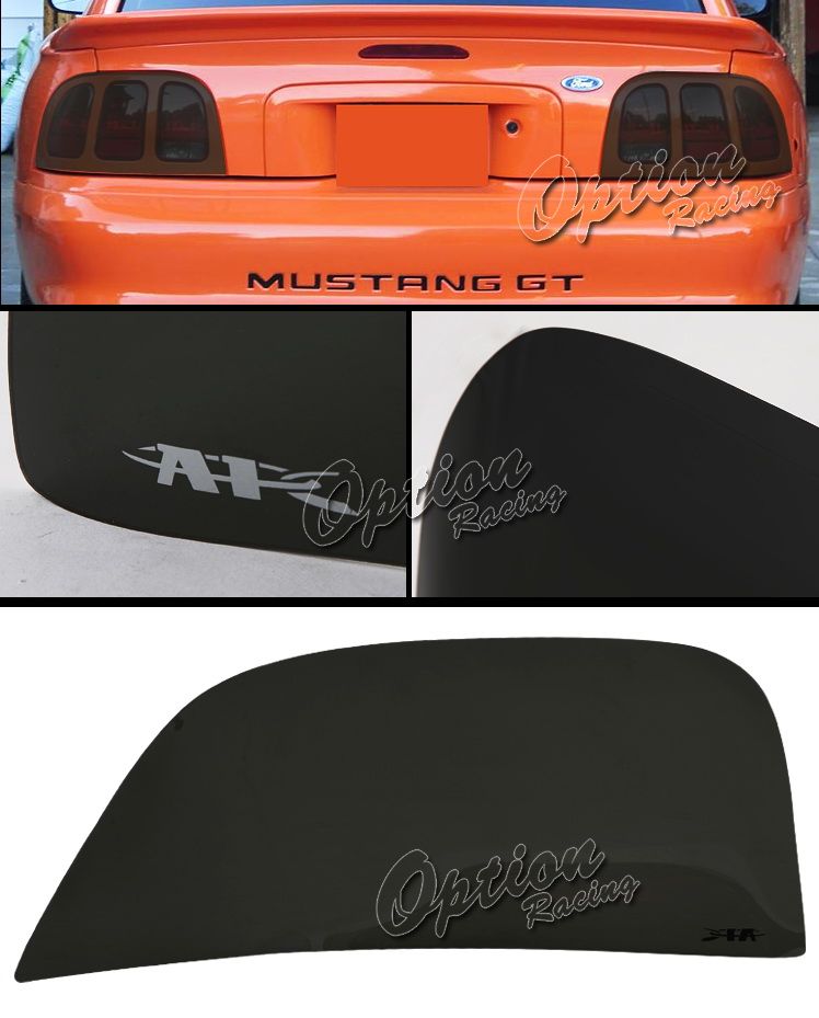 94 98 Ford Mustang Smoke Tint Tail Light Cover Driver Passenger Side