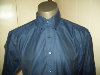 Forsyth of Canada Long Sleeve Blue Dress Shirt Sz L