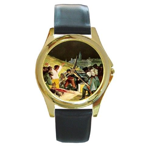 Francisco de Goya Fusilamientos Del 3 de Mayo de 1808 Gold Watch Black