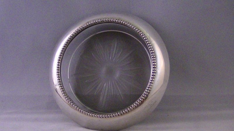 Frank M Whiting Co Sterling Crystal Coaster 04