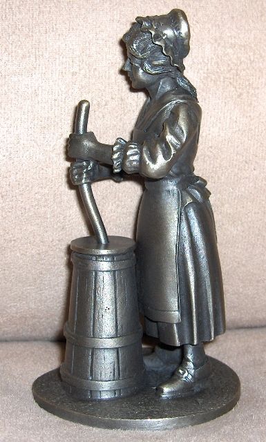 1974 Franklin Mint The Butter Churner Pewter Figurine