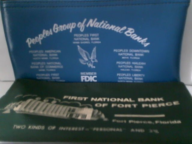 FLORIDA BANKS   2 Bank Deposit Bags   Fort Pierce & Miami Area