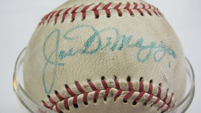 Joe DiMaggio Autographed Fred Lynn Wilson All Star Baseball