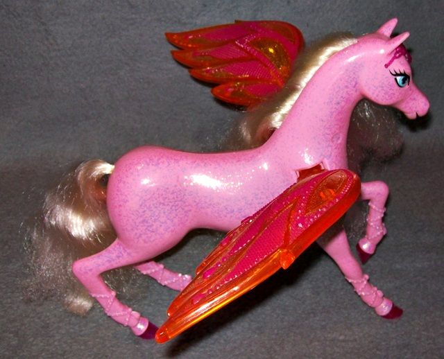  Diamantschloss Pferd Glimmer Flügel leuchten Barbiepferd Pony Pegasus