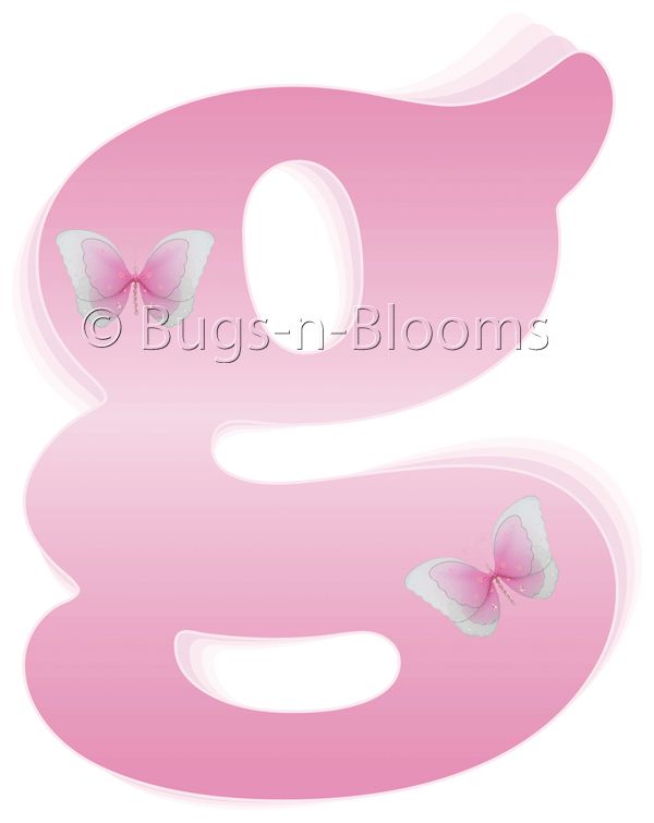 Pink Letters Name Butterfly Room Decor Wall Stickers Vinyl Girl