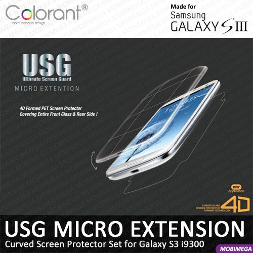  Extension Curved Screen Protector Samsung Galaxy S3 III I9300