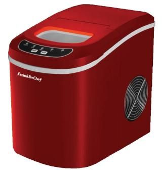 Franklin Chef Model FCI122R Red Portable Compact Countertop Ice Maker