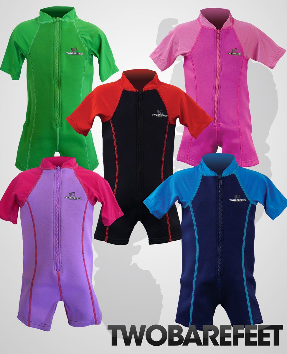 New Two Bare Feet Baby Kids Fr Lycra Arm Wetsuit Swim Suit