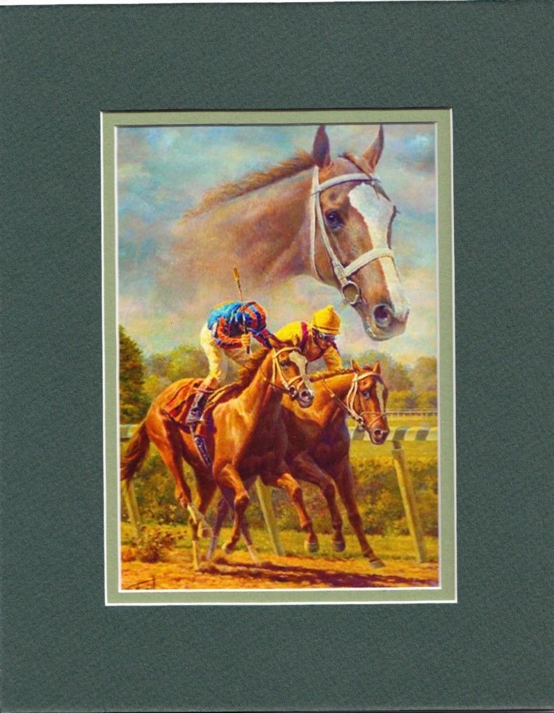 Rags to Riches Race Horse Fred Stone D Mat Print
