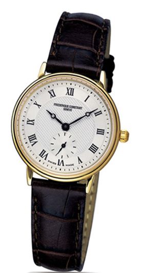 Frederique Constant Slim Line Yellow Ladies Watch New