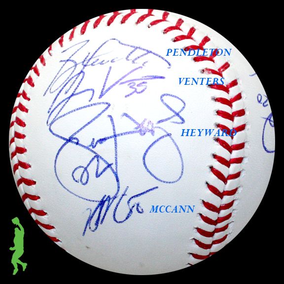 2012 Atlanta Braves Team Signed Auto Baseball Ball Brian McCann