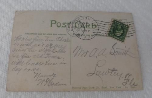 Post Card   1913   Aquarium & NY Harbor   New York NY