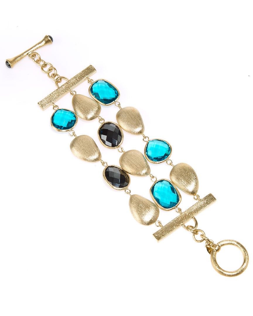 Rivka Friedman Topaz Hematite Bracelet