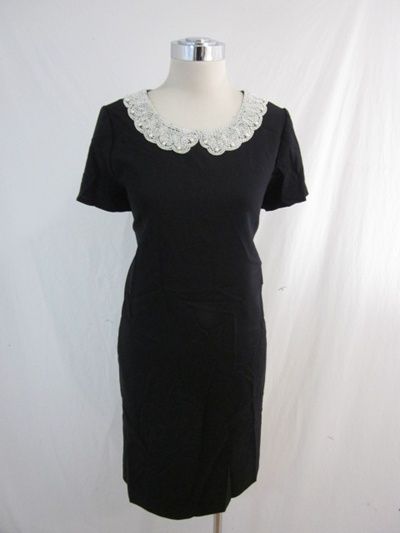 New Kate Spade Black Pearl Madeleine Gail Dress 8 Med