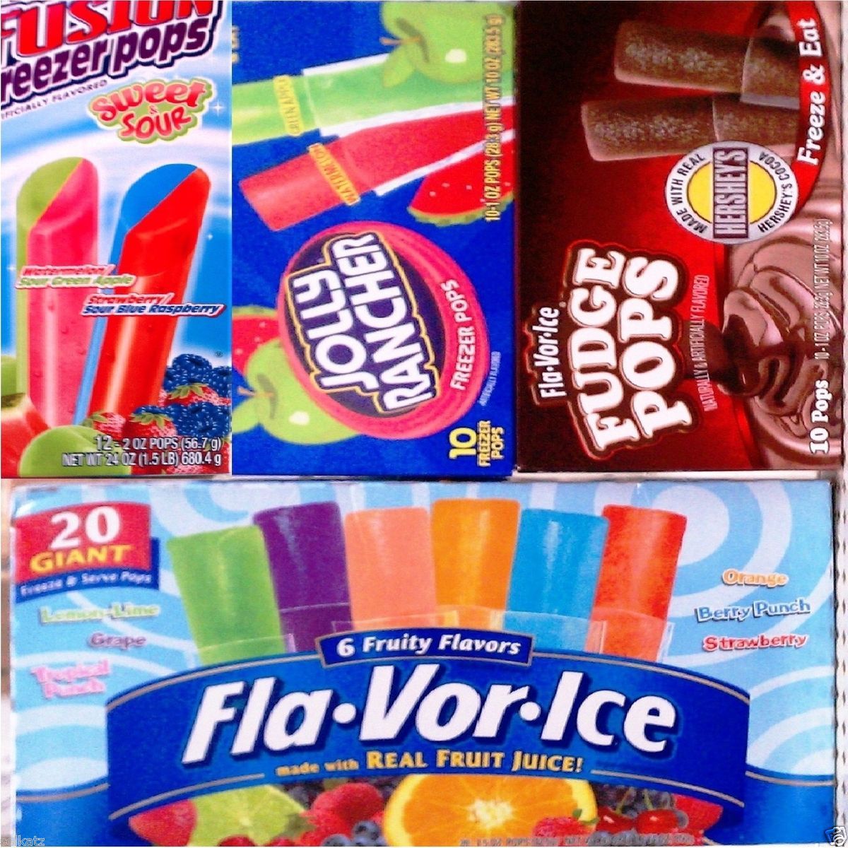 Fruit Freezer Ice Pops Fruity Chocolate Fudge Soda Popsicles Choose