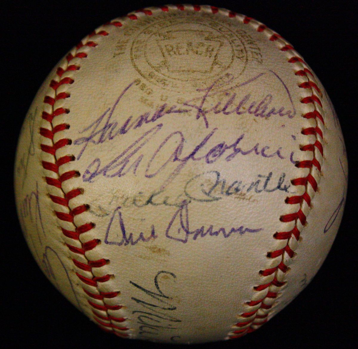 1961 AL ALL STAR TEAM SIGNED BASEBALL JSA MANTLE MARIS KILLEBREW FOX