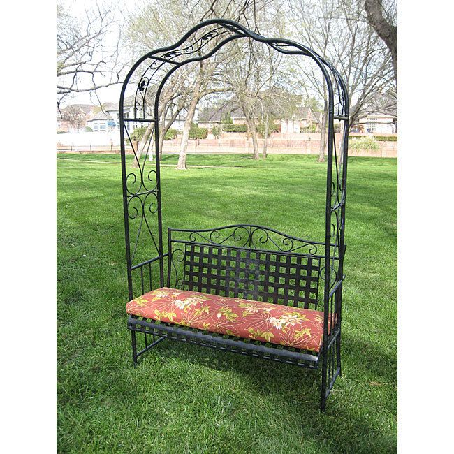 Garden Patio Yard Oudoor Arbor Bench Iron Metal New