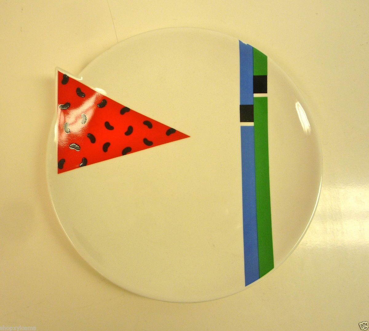 New Early1980s Kato Kogei Fujimori Alpha 3 Plate SOTTSASS MEMPHIS