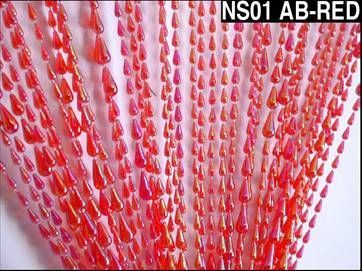  Red Raindrop Acrylic Crystal Curtain Garlands