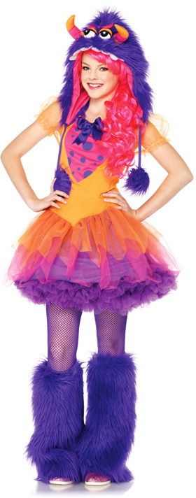 Junior Girls Furrrocious Frankie Costume