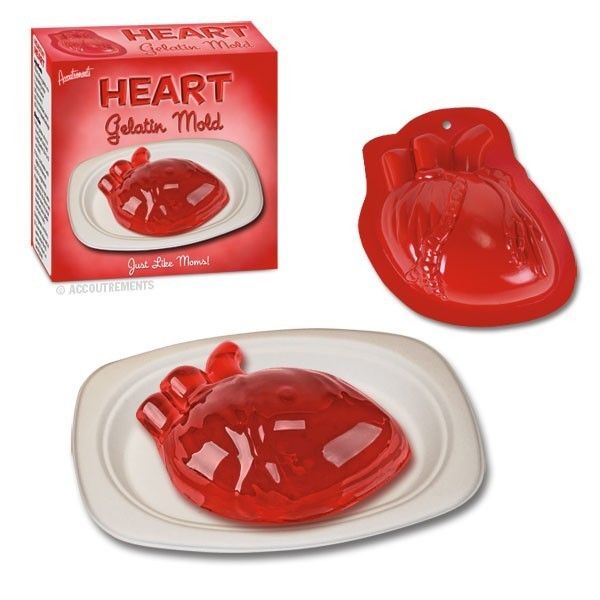 Life Like Human Heart Gelatin Jello Ice Mold Halloween Real Looking