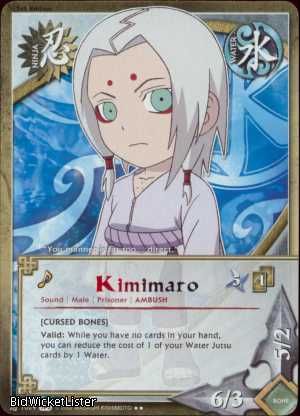 2X N 1029 PARALLEL FOIL Kimimaro Rare Naruto Card