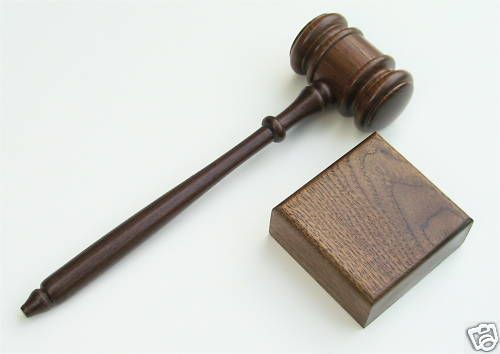  Gavel Block Authentic New Judge Wood