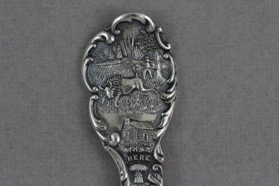  BADEN SPRINGS HOTEL Indiana Sterling Silver Souvenir Spoon FRENCH LICK