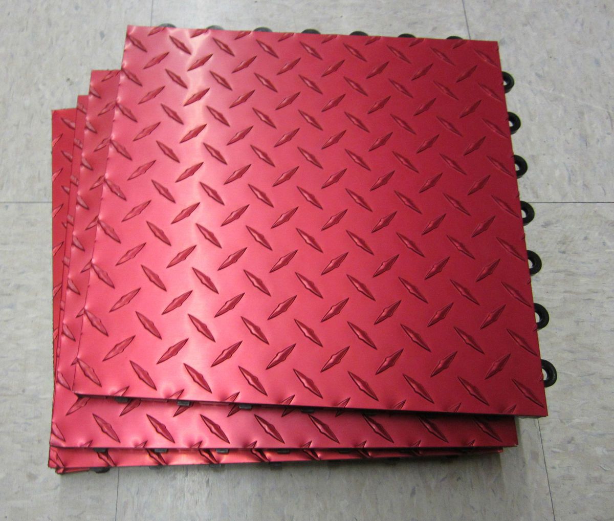  Xfloor 12 Garage Interlocking Red Aluminum Tread Floor Tile