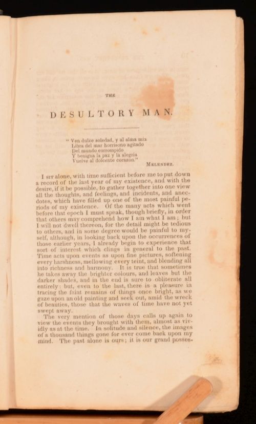 1836 2vol G P R James The Desultory Man Early US edition Scarce