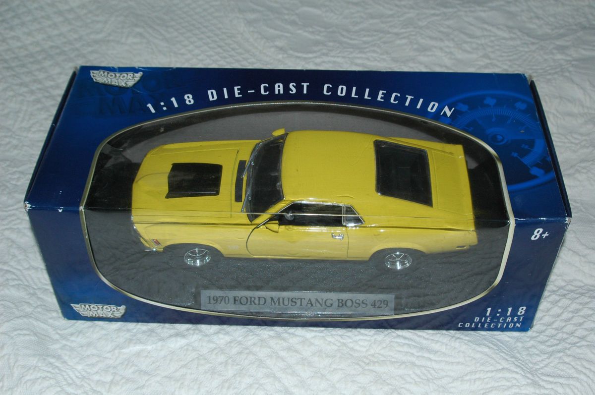 Motormax Diecast 1970 Ford Mustang Boss 429 1 18 w Box