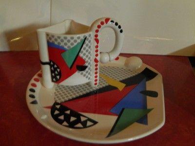 Fujimori Carnival Kato Kogei Plate Mug Abstract Mod Sottsass Panton