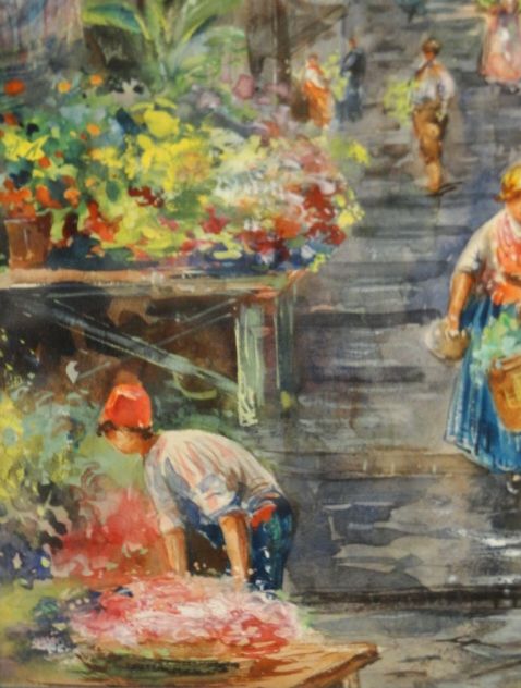 Fulvio Tessitore de Fulvis Italian Artist Impressionist Market w C