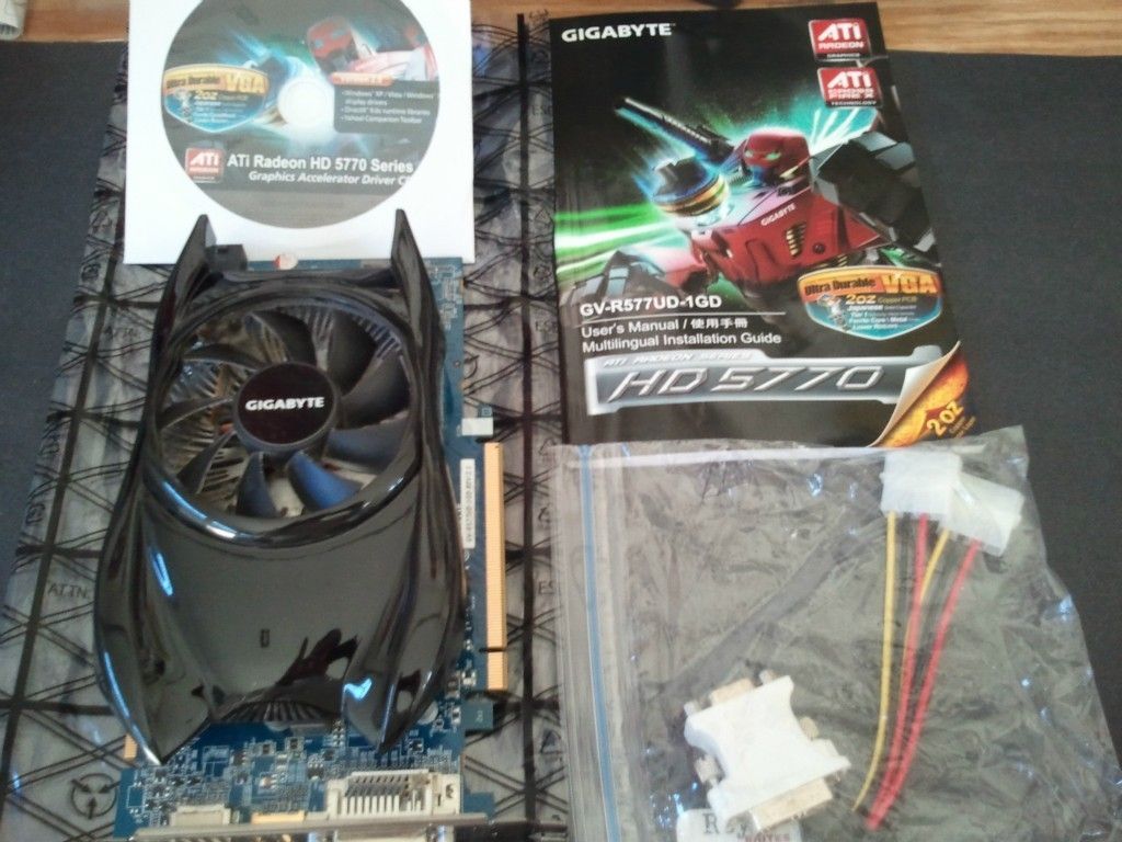 Gigabyte ATI Radeon HD 5770 GV R577UD 1GD 1GB PCIe Video Card