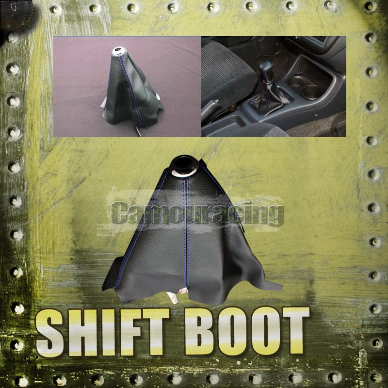  Stitch PVC Leather Manual Gear Shifter Shift Boot Universal New