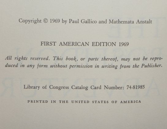 Paul Gallico   The Poseidon Adventure   HC/DJ 1st 1st   NR