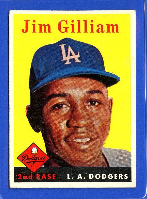 1958 Topps Break 215 Jim Gilliam EX Mint