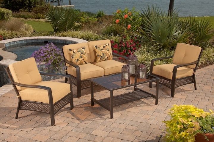 New Outdoor Patio Furniture Agio 4 Piece Glenbrook Set