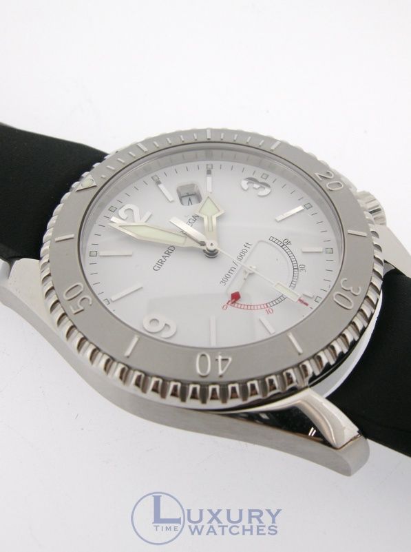 Girard Perregaux Sea Hawk II White Dial RARE $9000 Retail Huge