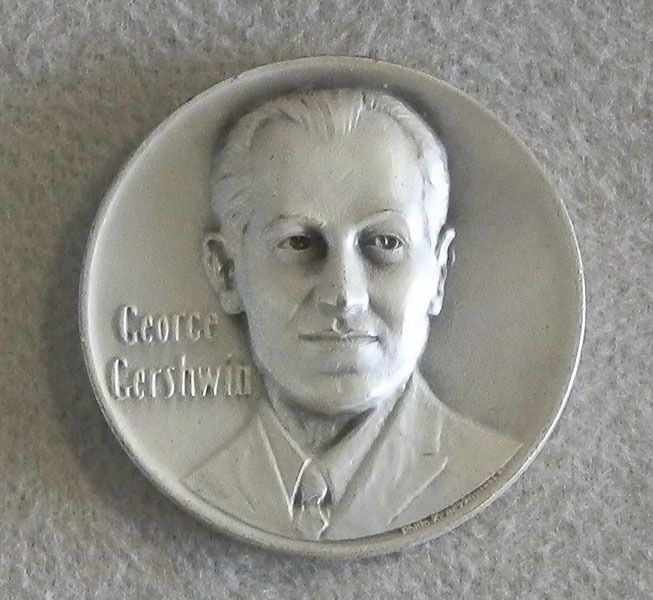 Silver George Gershwin Composer Pianist High Relief Commemorative