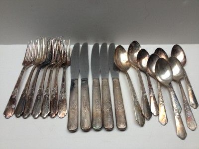 Simeon George Rogers Oneida Encore 1934 Silver Flatware 20pc Fork