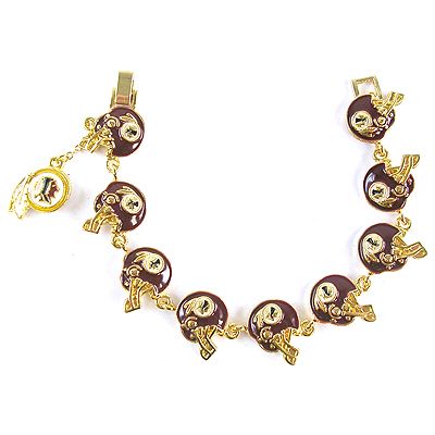 NFL Football Washington Redskins Gold Charm Bracelet